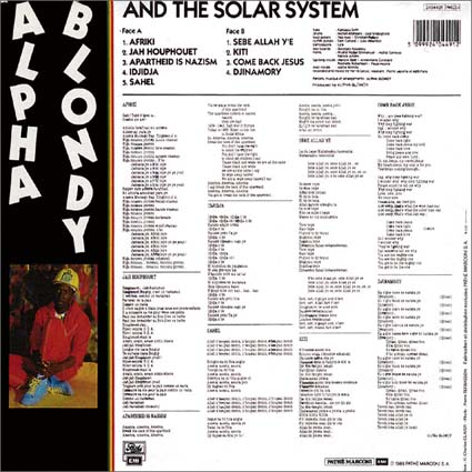 Alpha BLONDY and The SOLAR SYSTHEM apartheid is nazism